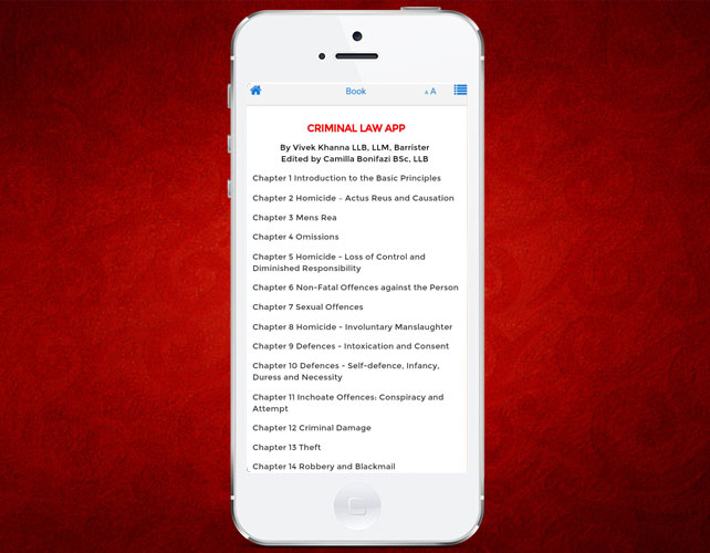 Iphone App for Criminal Law Informations